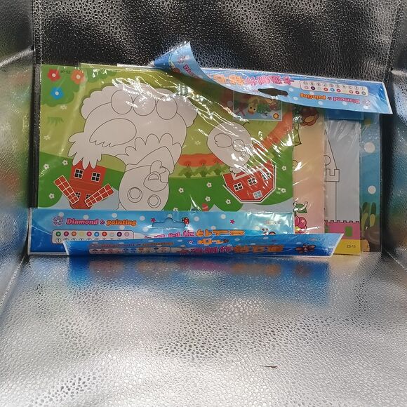 4-Pack Cartoon Diamond Painting Kits | Kids DIY Mosaic Sticker Art Set - Picture 5 of 5